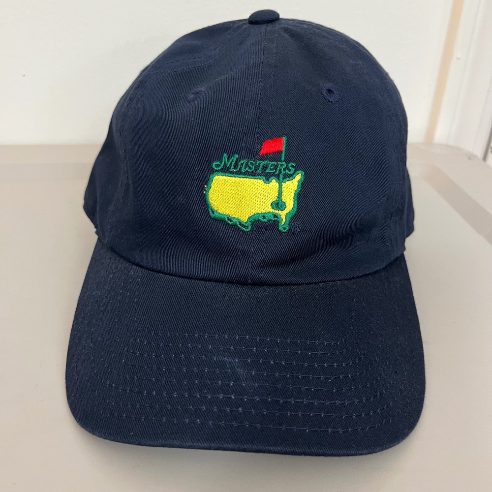 American Needle Masters Golf Hat Men OS Navy Blue Cotton Adjustable Baseball Cap